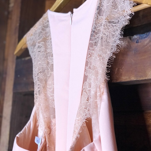 BCBGeneration Blush Pink HiLo Lace Dress - Picture 9 of 13